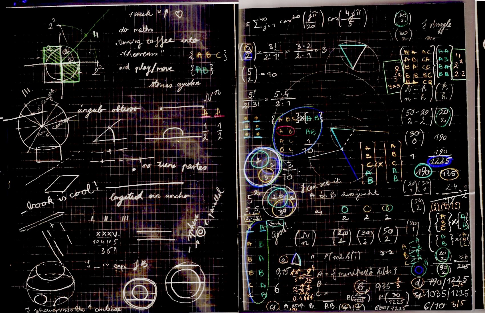 Fumblings with geometry and combinatorics