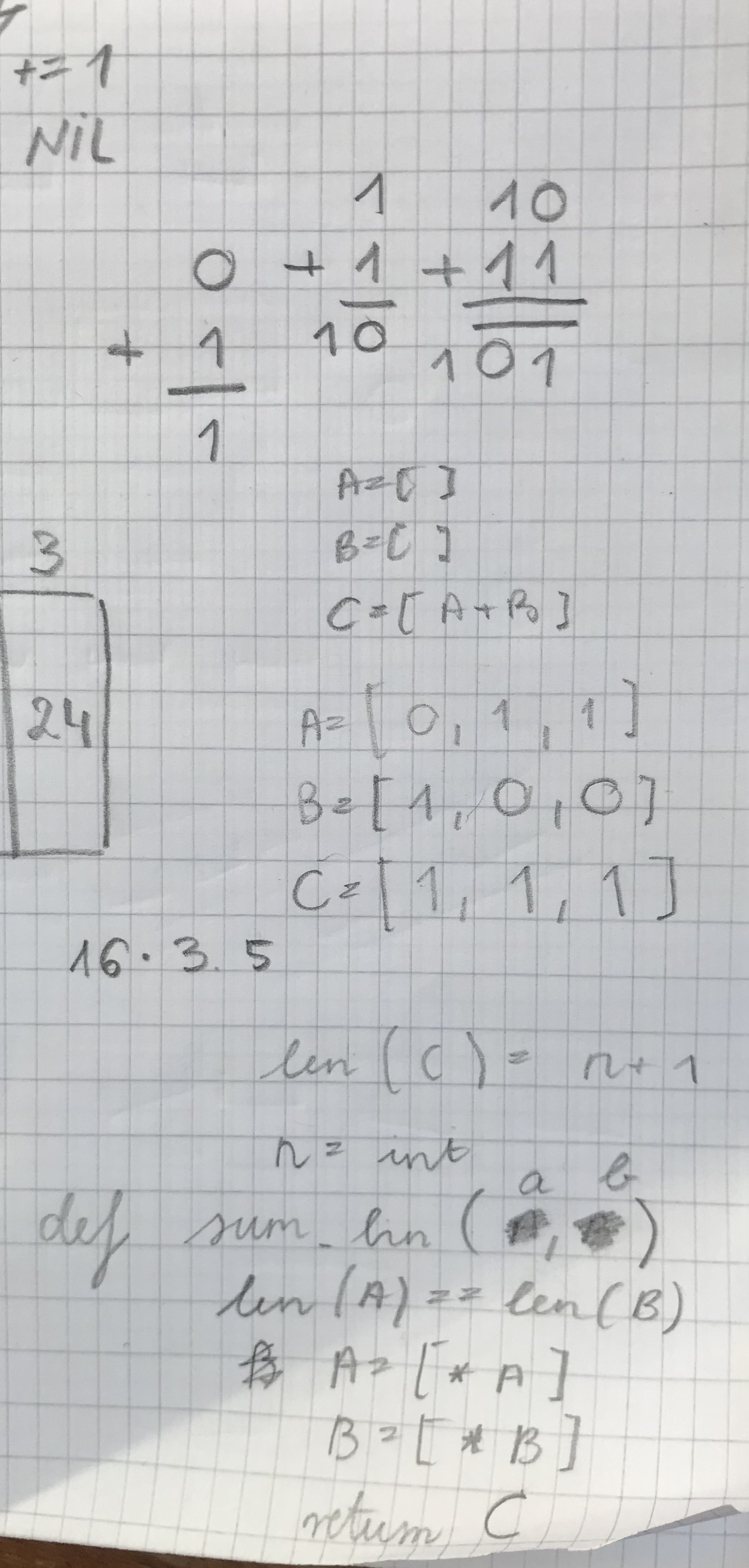 Sketch for algorithms task in pencil